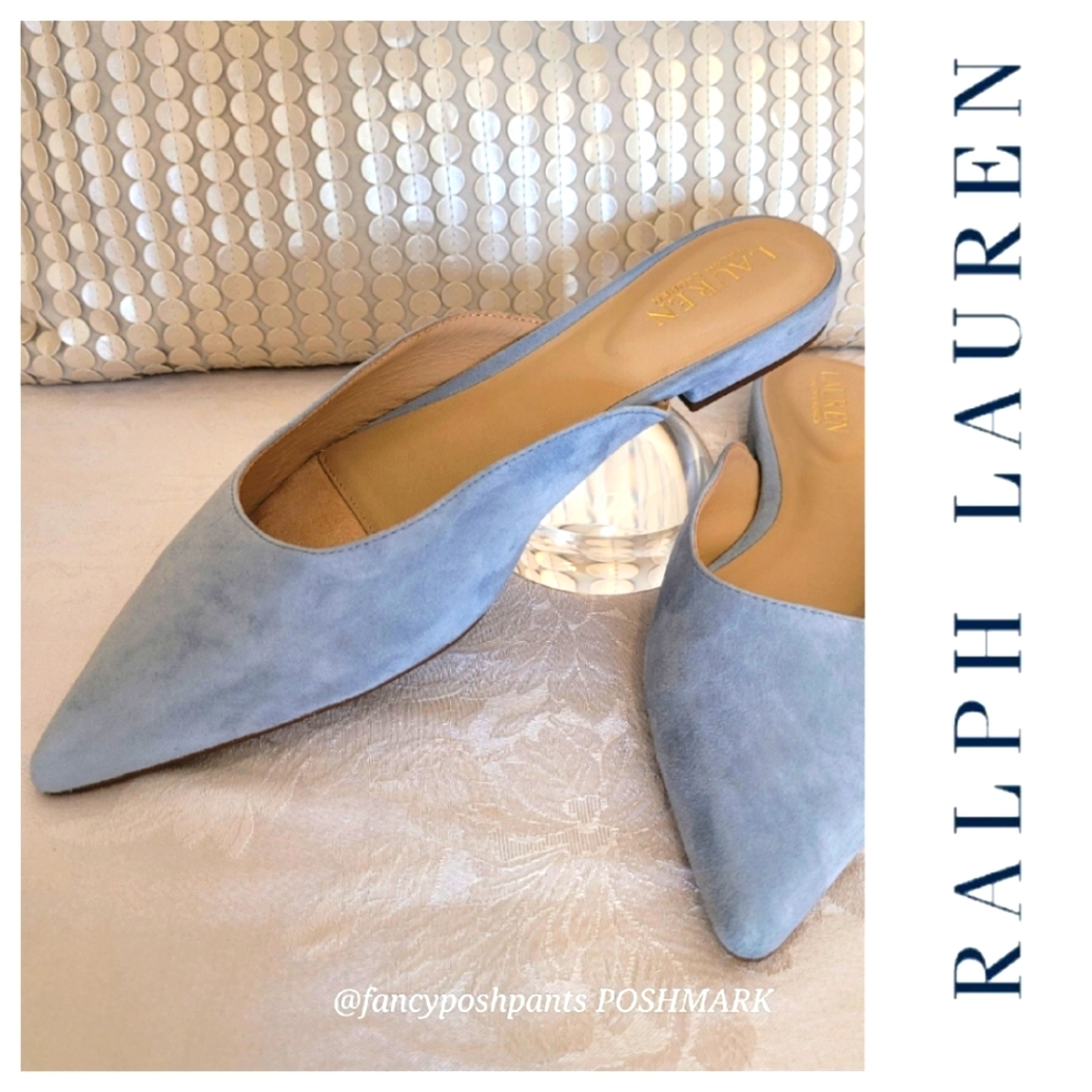 Lauren Ralph Lauren Blue Mules